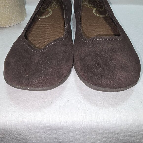 WOMENS BROWN LEATHER SLIP ON MULES BY BRAZIL SIZE 11 EUC - Picture 3 of 10